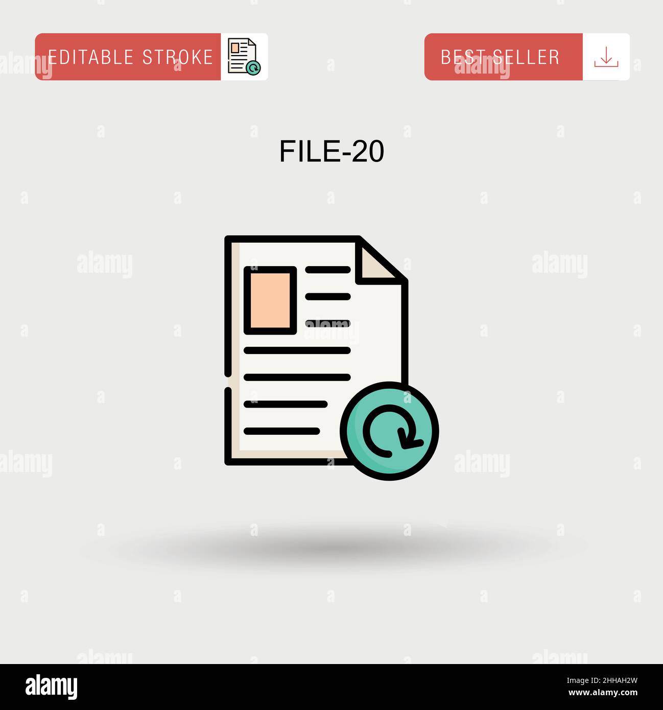 File-20 Simple vector icon. Stock Vector