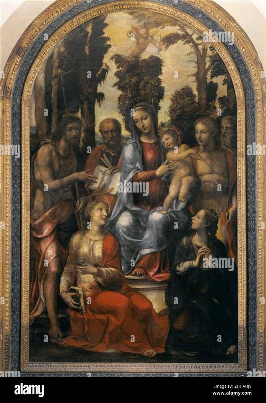 Sodoma - Madonna and Child with Saints, 21-510019. Stock Photo