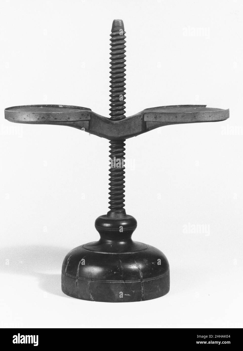 Candle Stand 1800–1840 United Society of Believers in Christ’s Second Appearing (“Shakers”), Mount Lebanon, New York. Candle Stand  1176 Stock Photo