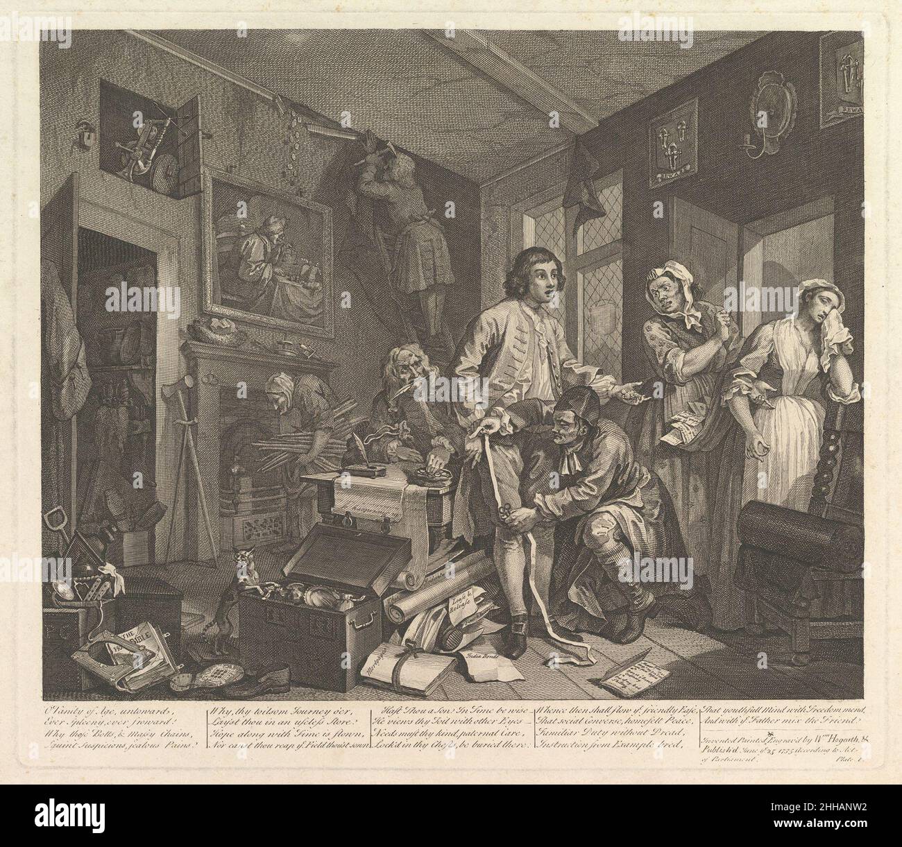 A Rake's Progress, Plate 1 June 25, 1735 William Hogarth British. A