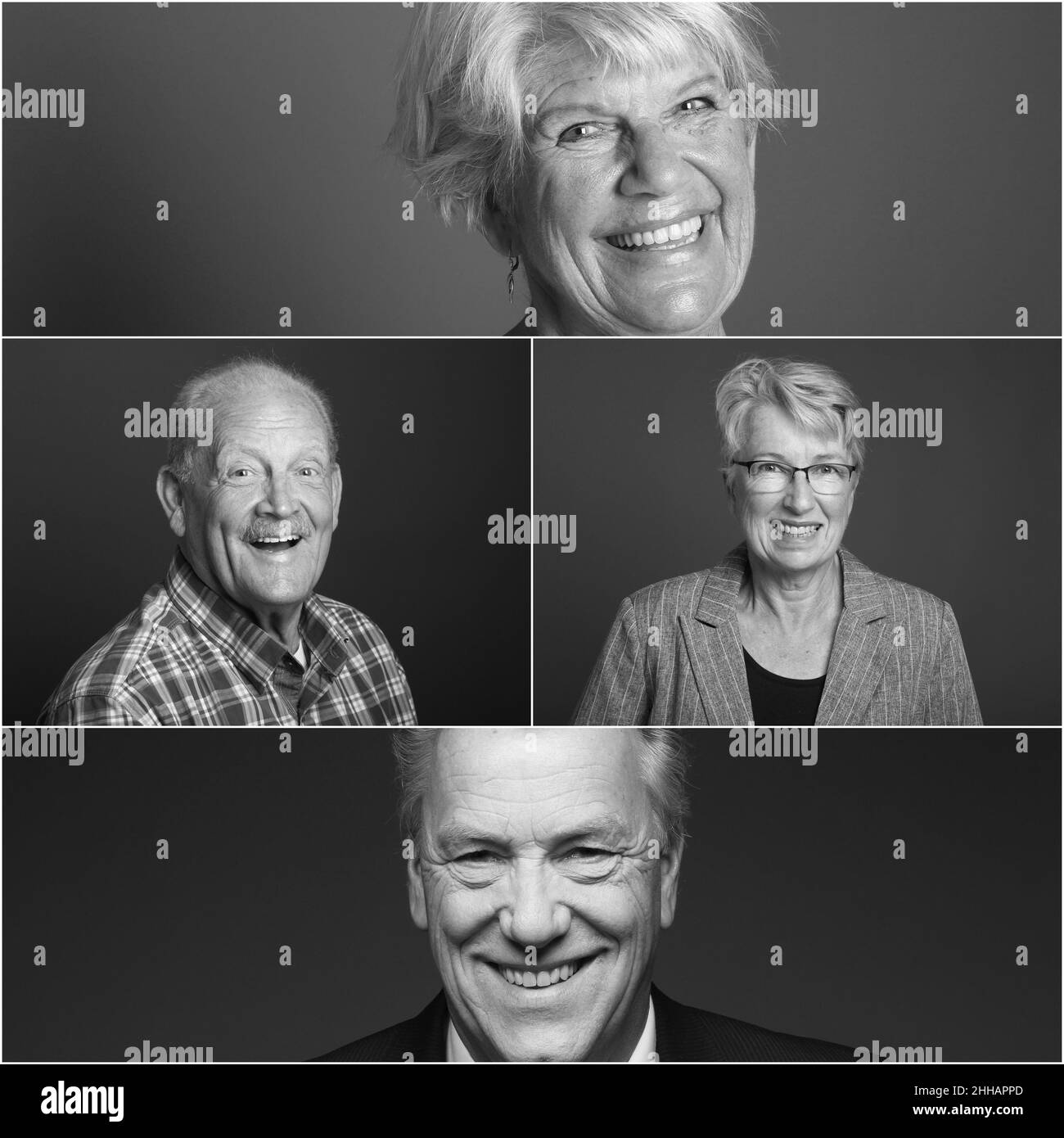 Beautiful happy older people in front of a background Stock Photo - Alamy