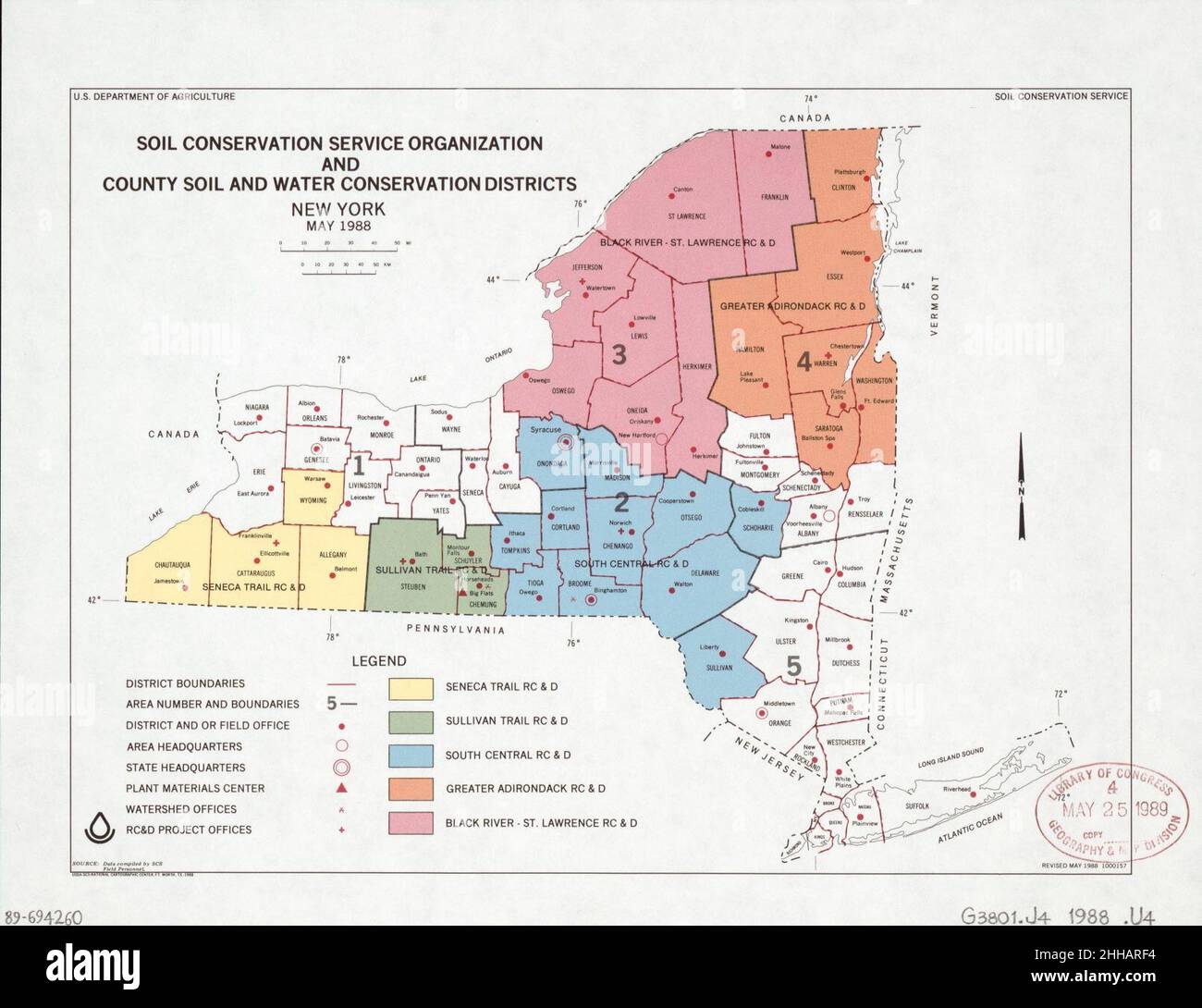 Soil Conservation Service organization and county soil and water