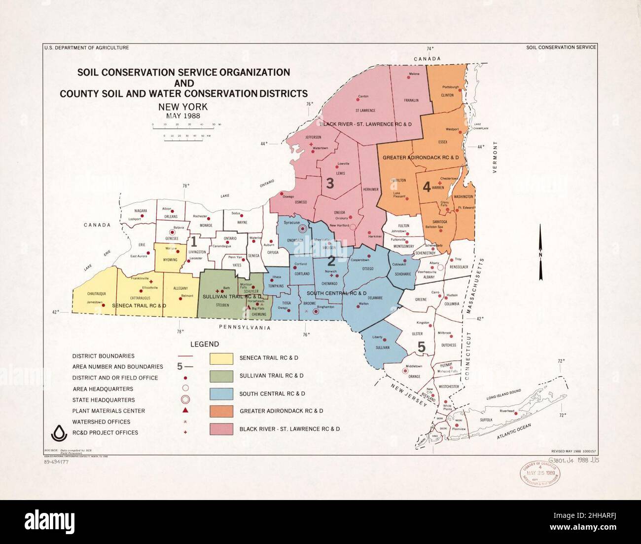 Soil Conservation Service organization and county soil and water