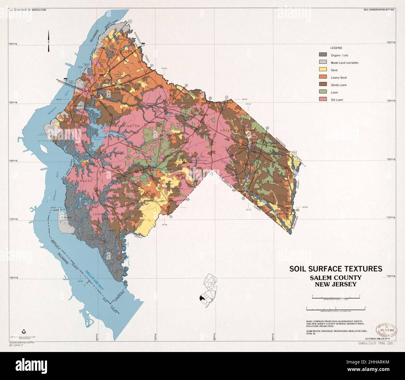 Soil surface textures, Salem County, New Jersey Stock Photo Alamy