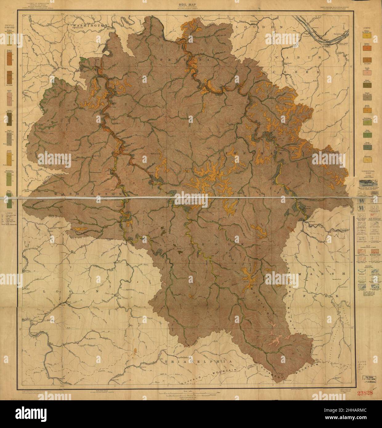Soil map West Virginia, Boone county sheet Stock Photo Alamy