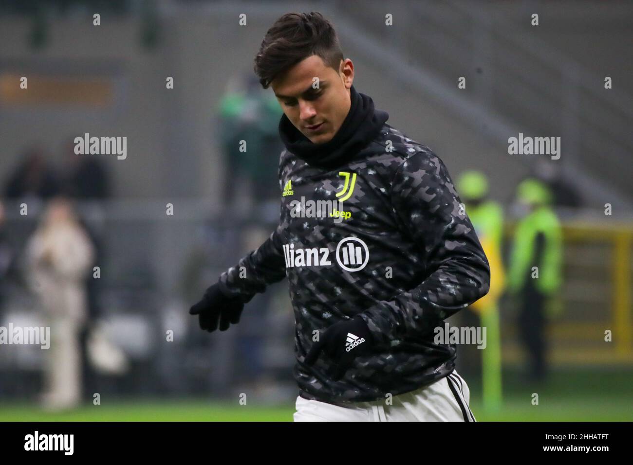 Milan, Italy. 23rd Jan, 2022. Paulo Dybala of Juventus FC prior to Serie A  match between AC Milan vs Juventus FC on January 23, 2022 at the Giuseppe  Meazza stadium in Milano,