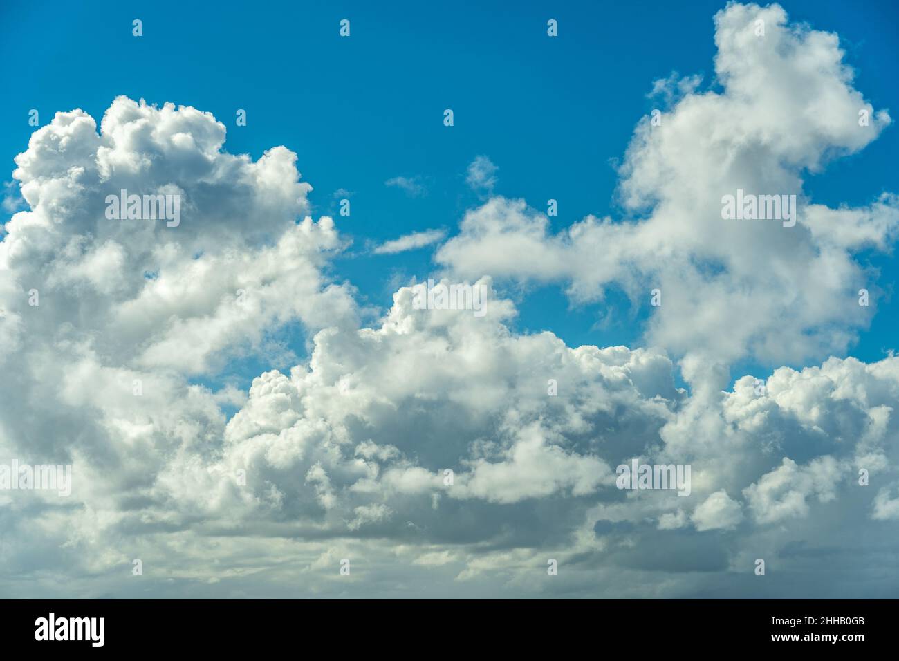 White clouds in the blue sky Stock Photo