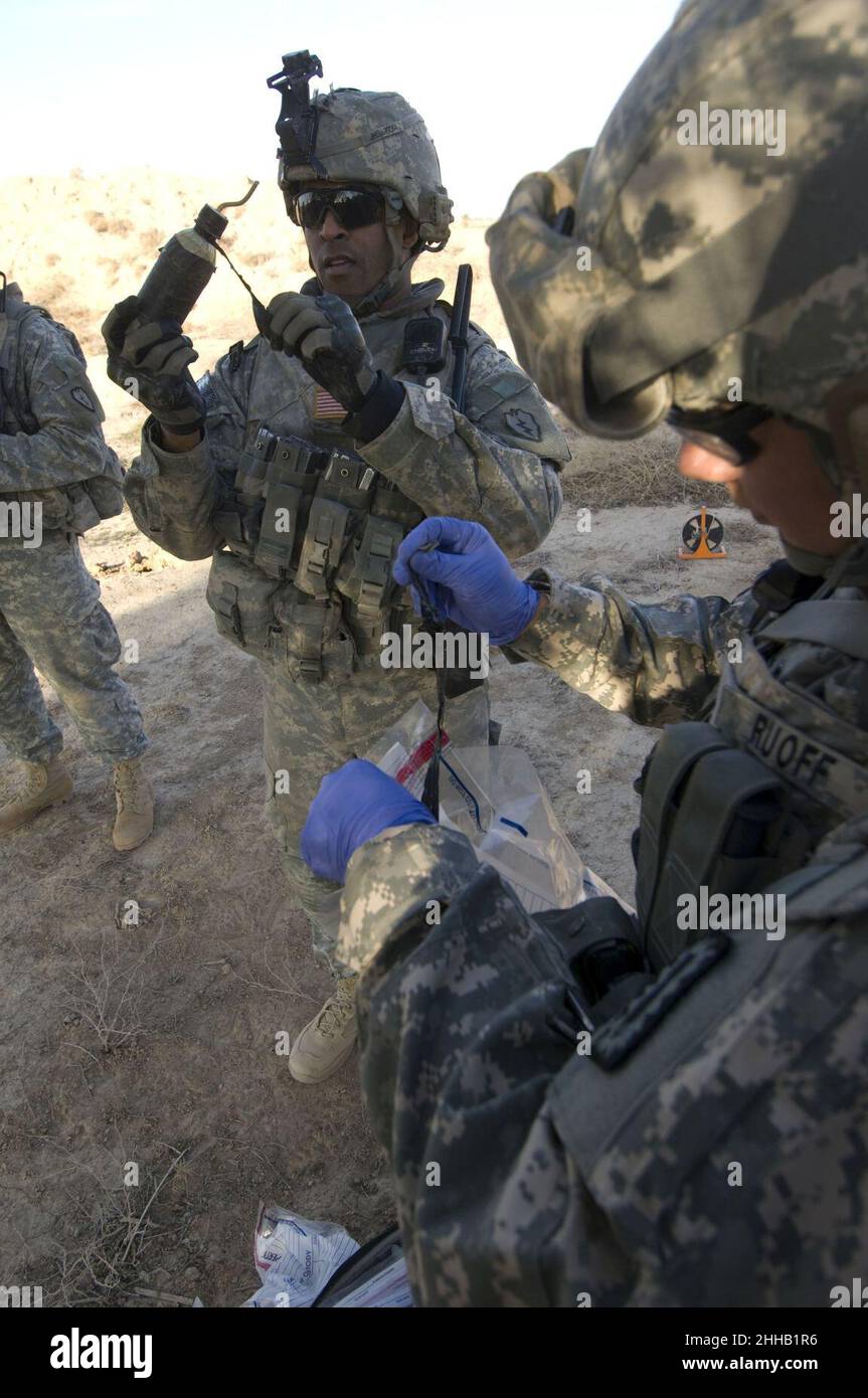 Soldiers in Baqubah Stock Photo