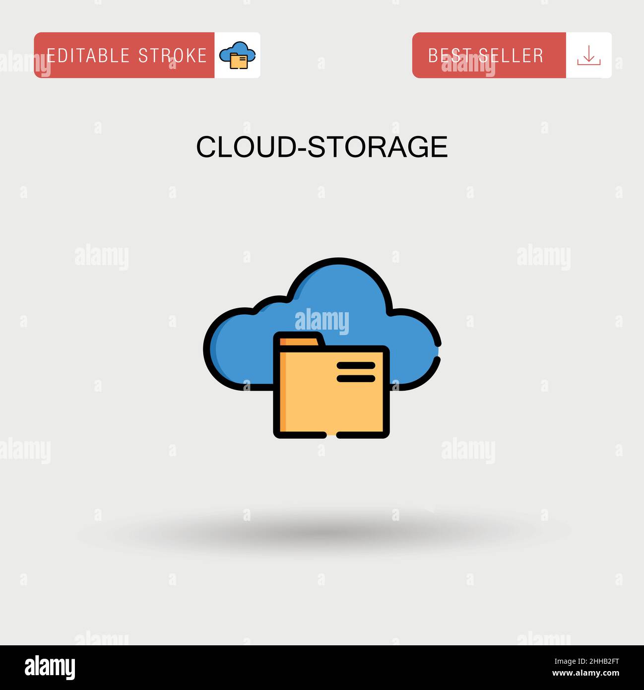 Cloud-storage Simple vector icon. Stock Vector
