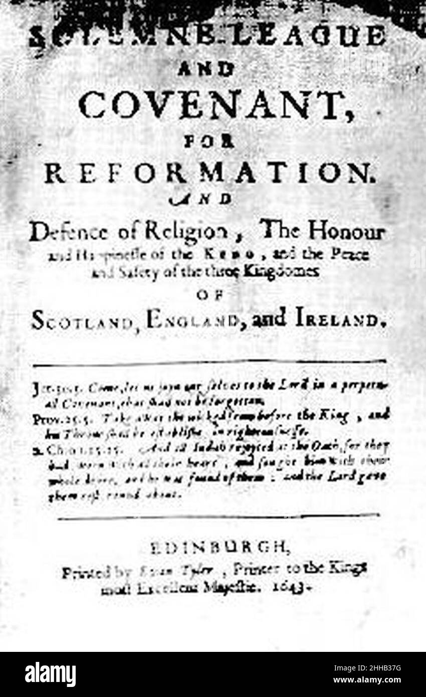 Solemn League and Covenant Stock Photo Alamy