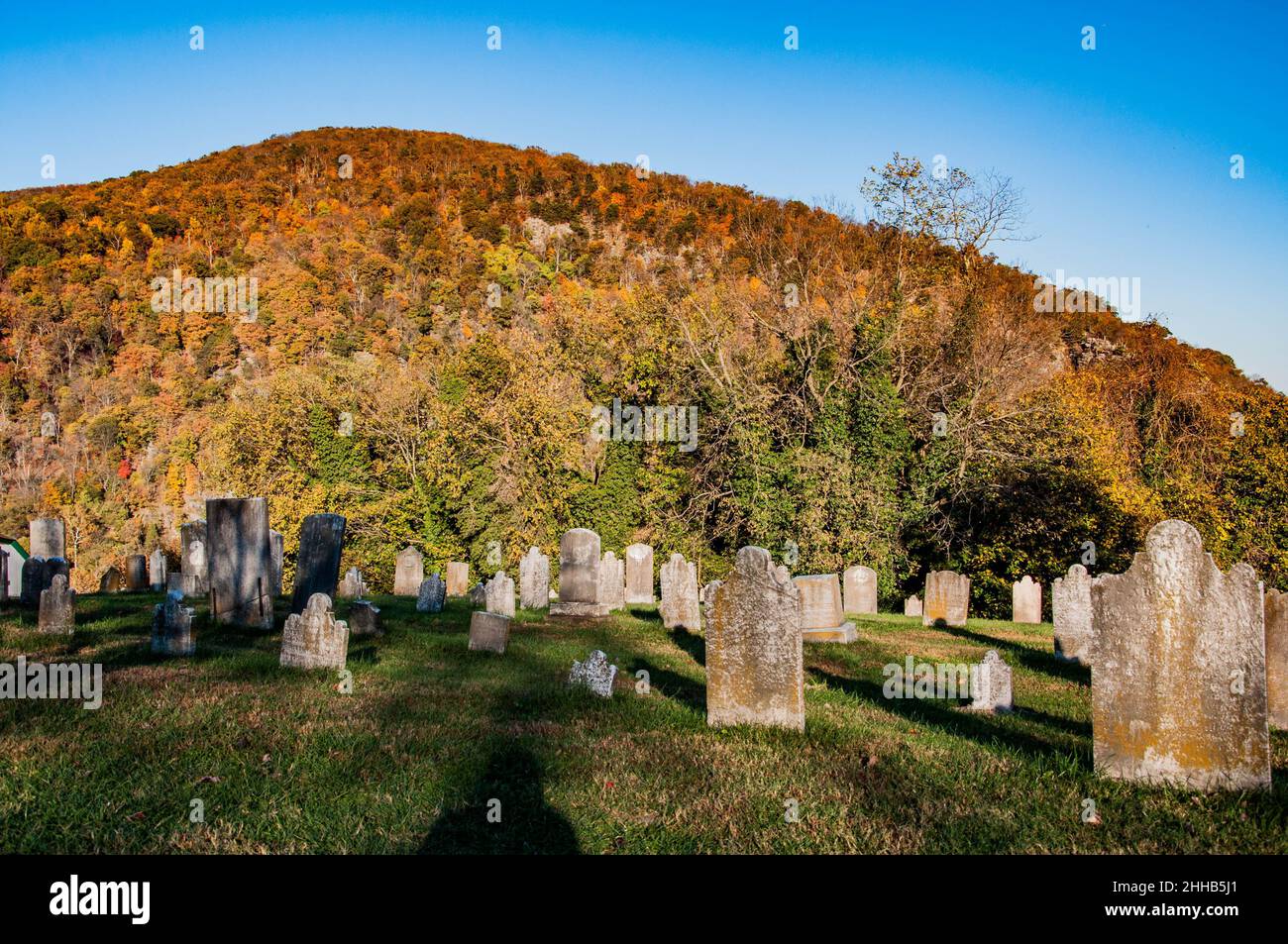 Fall Colors at a Historic Cemetery, Harper Cemetery, West Virginia, USA