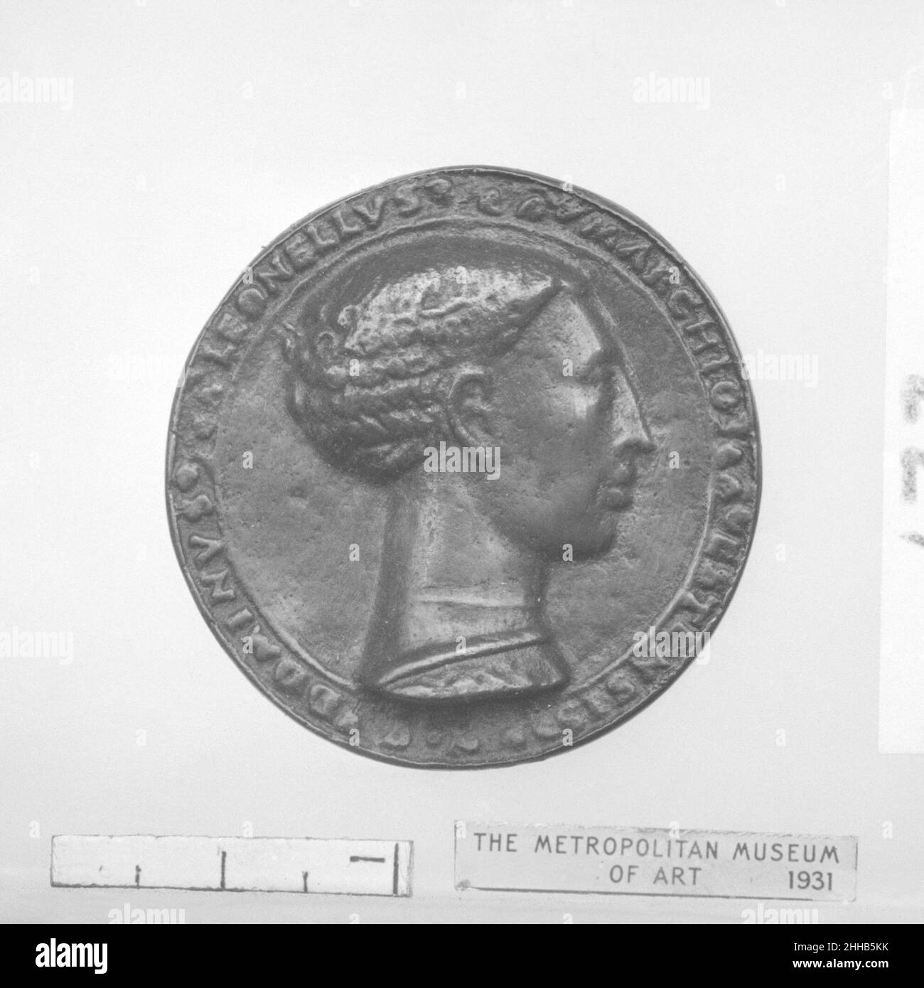 Leonello d'Este, Marquis of Ferrara 15th century Medalist: Pisanello (Antonio Pisano) Italian. Leonello d'Este, Marquis of Ferrara  196781 Stock Photo