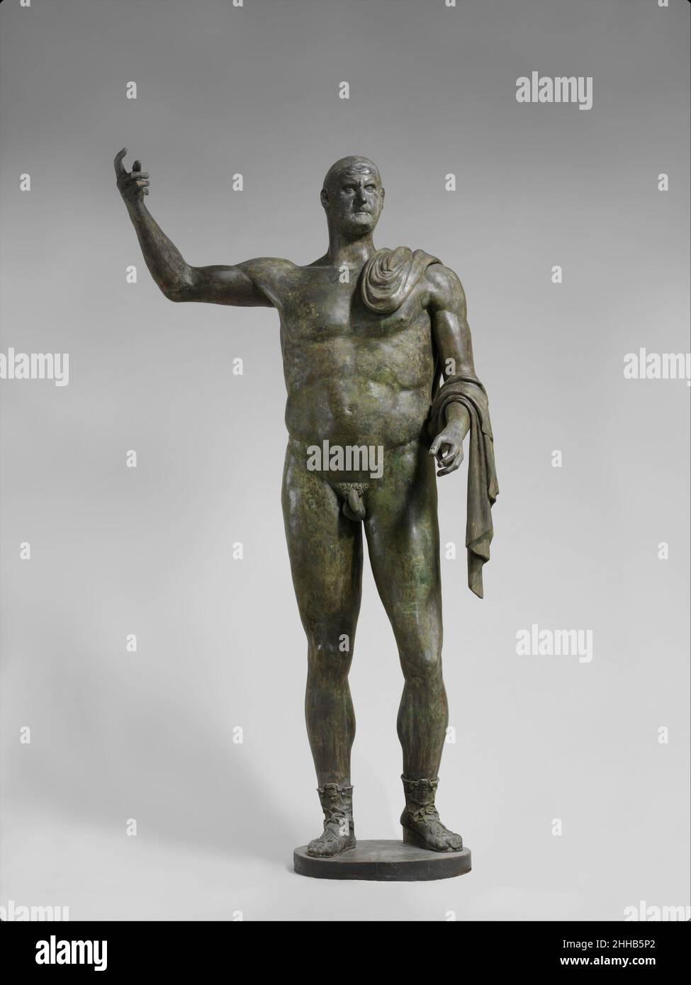 Bronze statue of the emperor Trebonianus Gallus A.D. 251253 Roman This