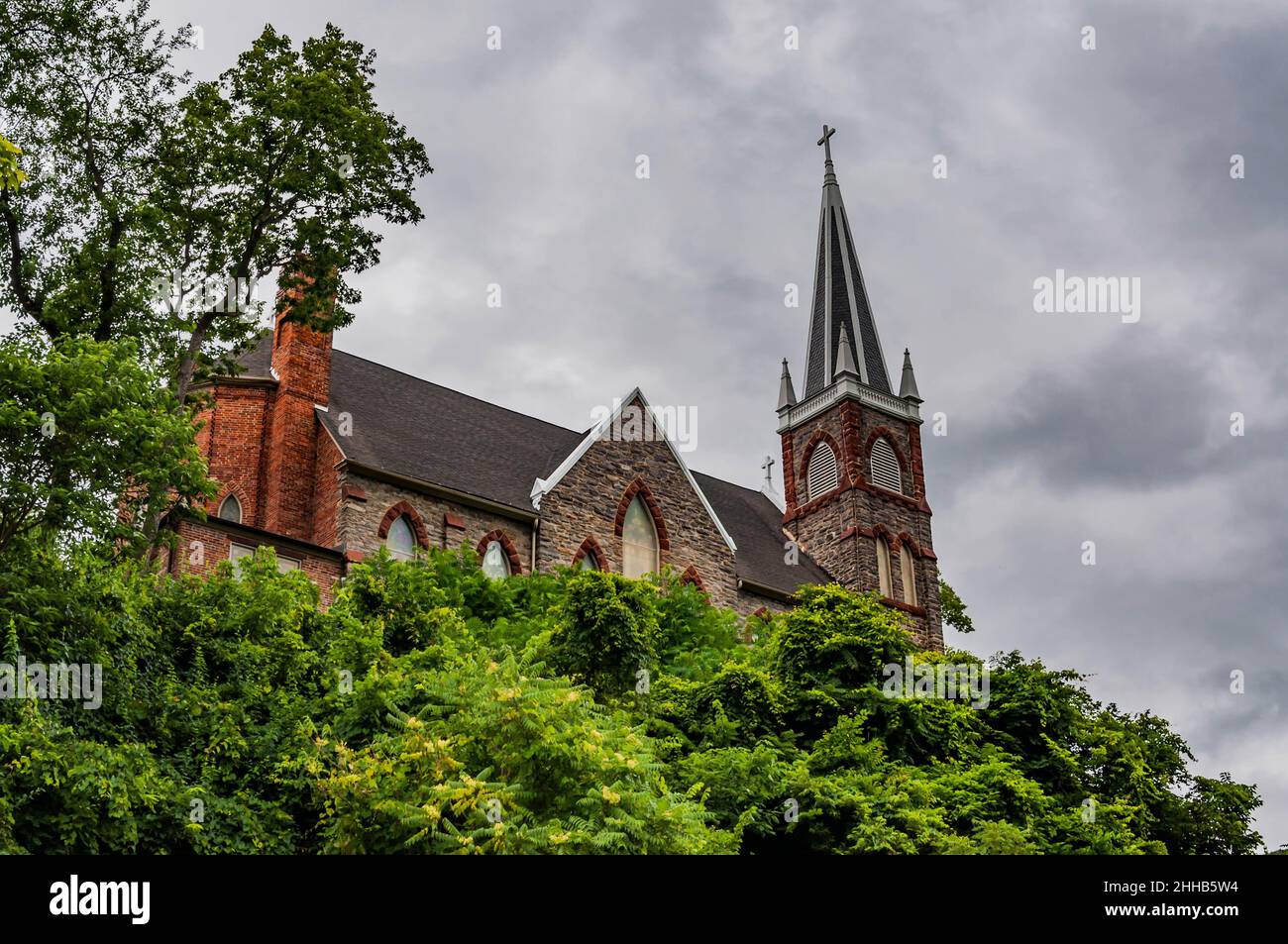 St Peters Roman Catholic Church, on a Cloudy Summer Day, Harpers Ferry ...