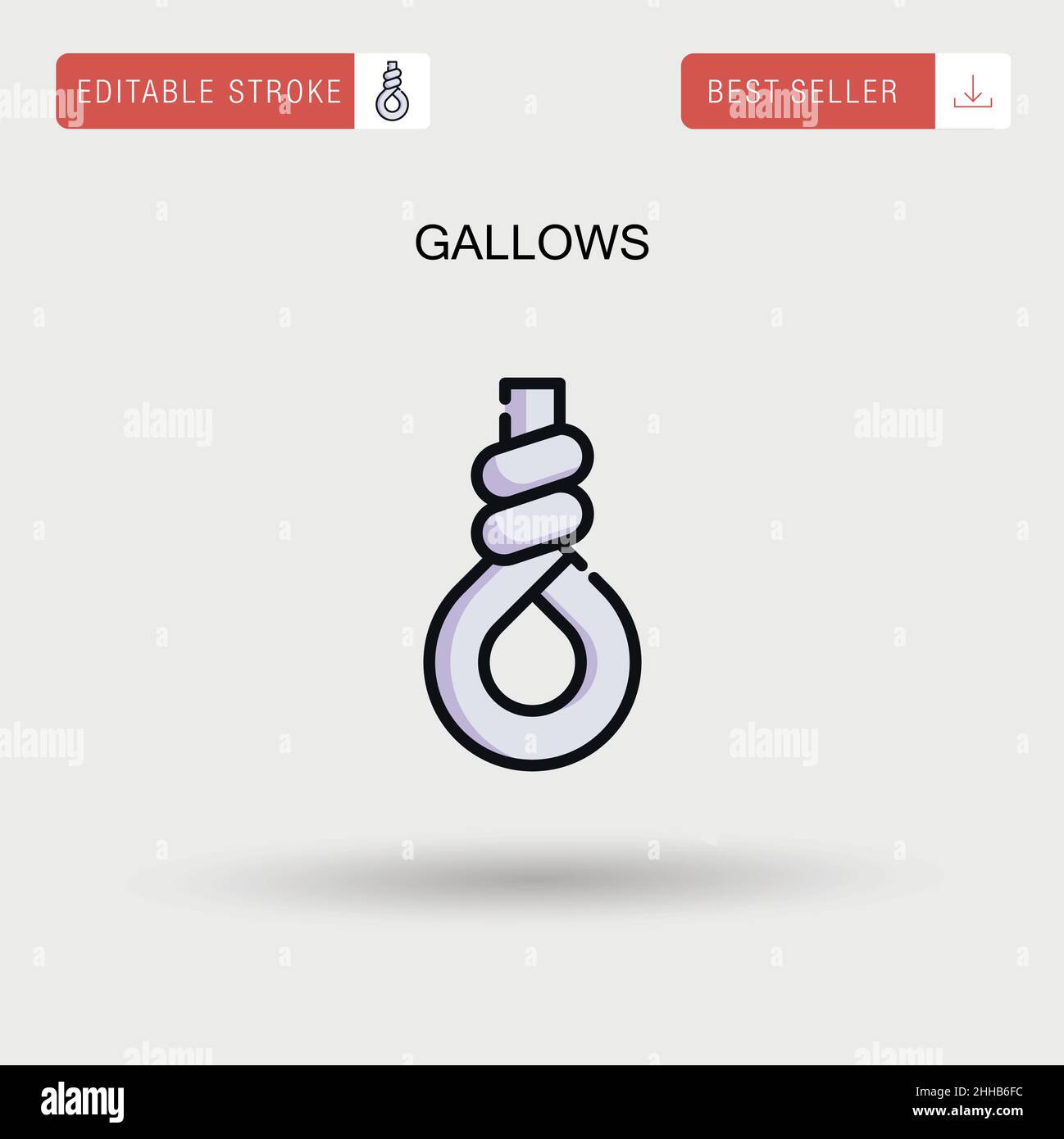 Gallows Simple vector icon. Stock Vector