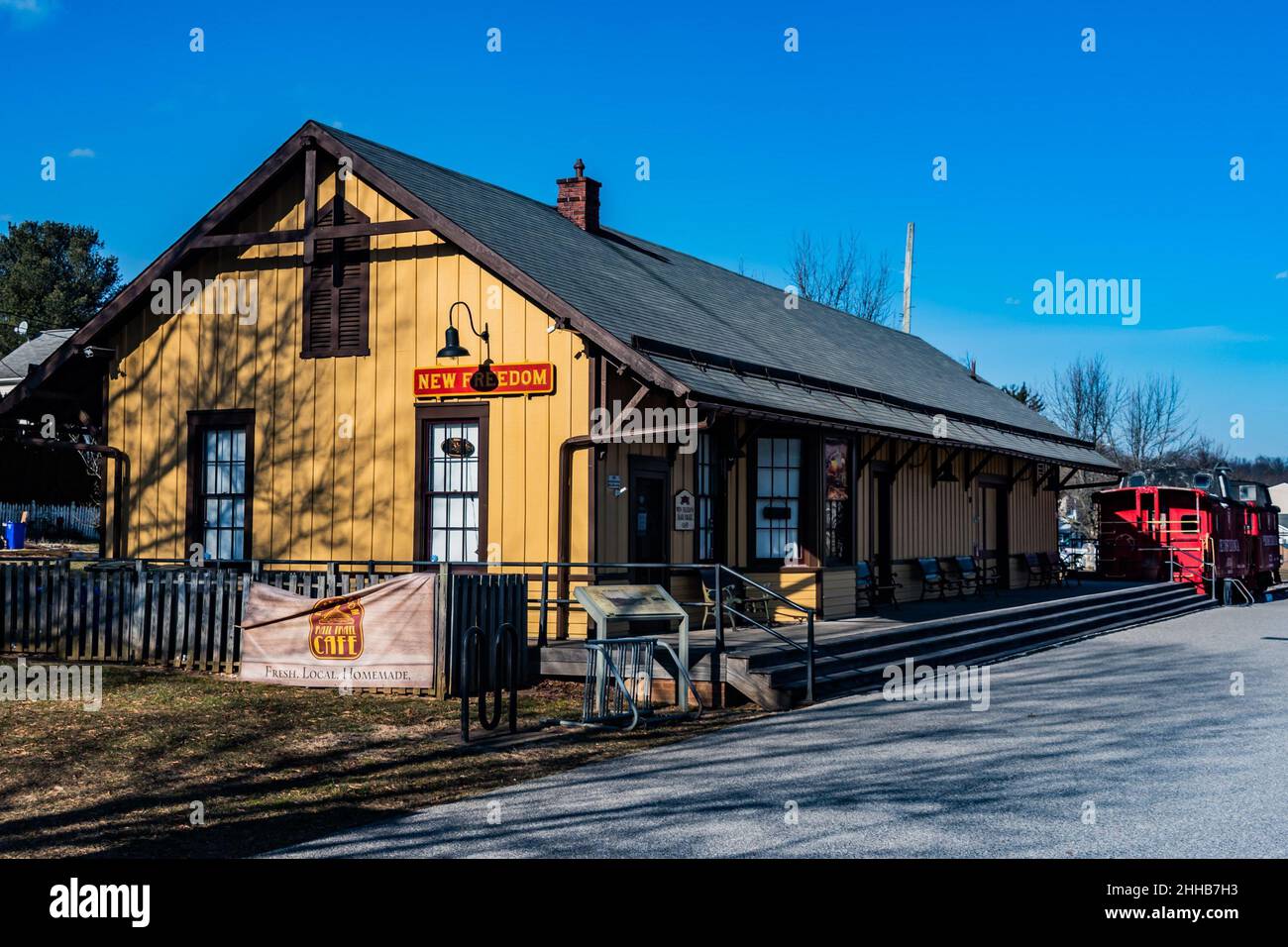Historic New Freedom Train Station, Pennsylvania, USA Stock Photo Alamy