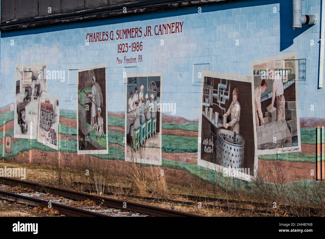 Mural Sections from the Summers Cannery Wall, New Freedom, Pennsylvania