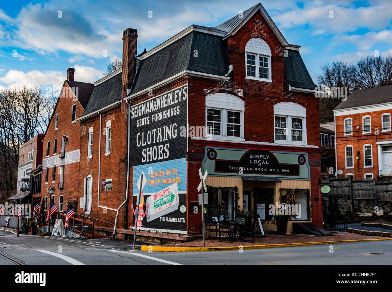 Historic Building in Glen Rock, Pennsylvania, USA Stock Photo Alamy