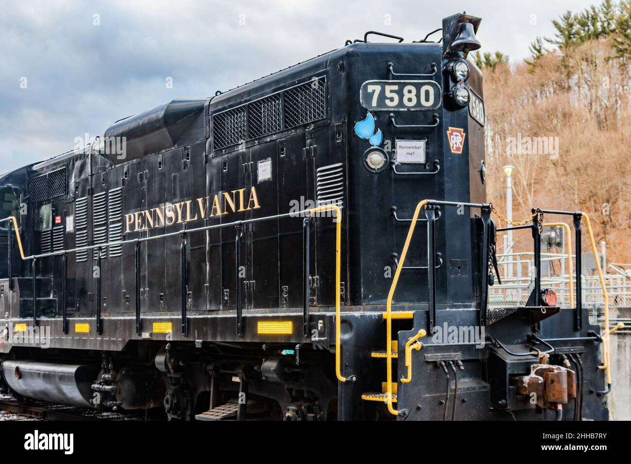 Pennsylvania Railroad Engine 7580, Glen Rock, Pennsylvania, USA Stock
