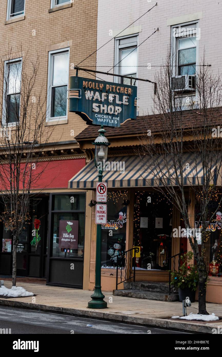Molly Pitcher Waffle Shop, Chambersburg, Pennsylvania, USA Stock Photo