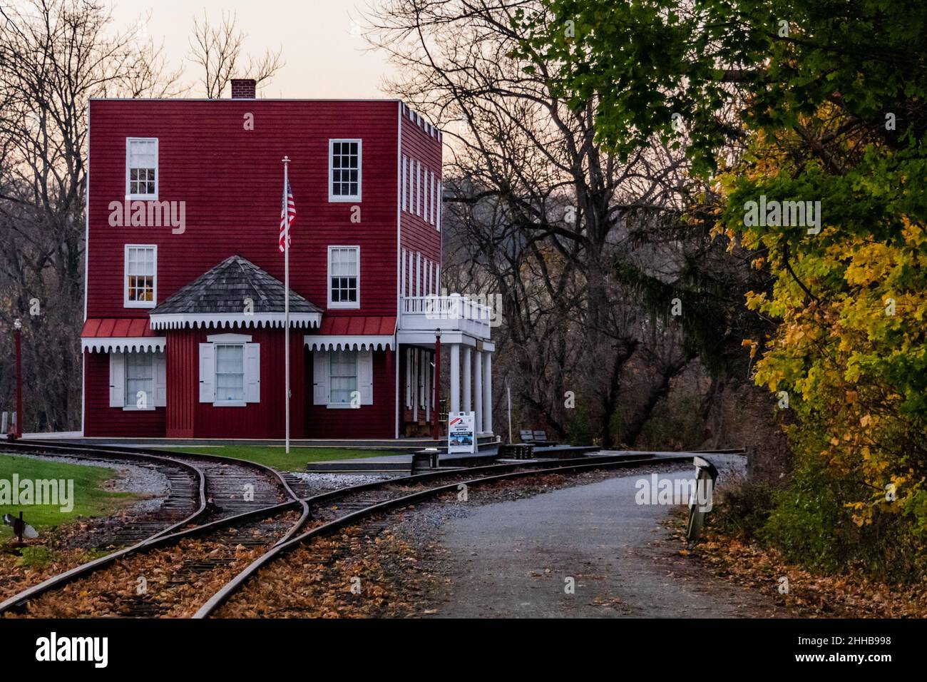 Hanover Junction Train Station At Sunset, York County, Pennsylvania