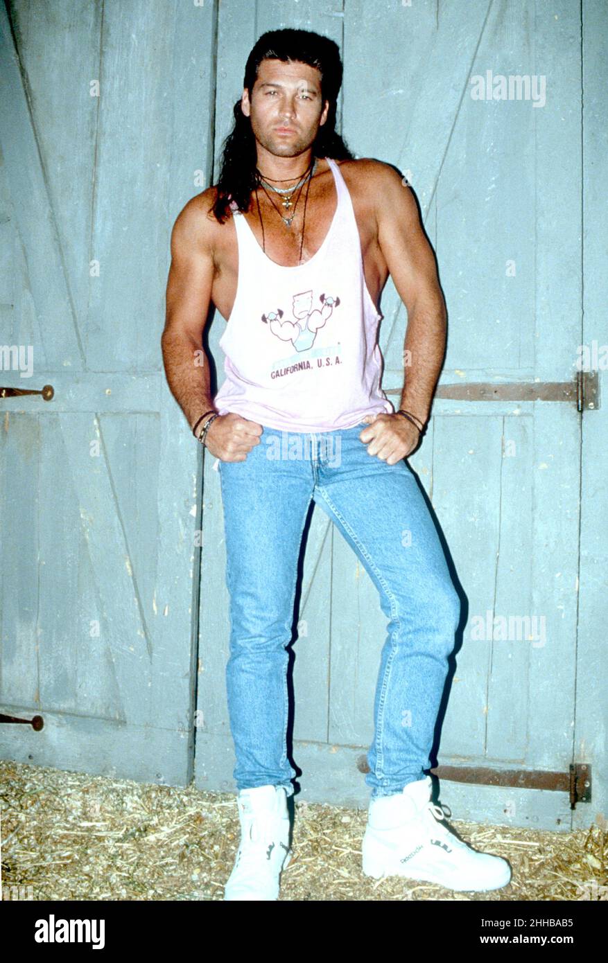 Billy Ray Cyrus poses for a portrait circa 1999 in Los Angeles Credit: Ron  Wolfson / Rock Negatives / MediaPunch Stock Photo - Alamy