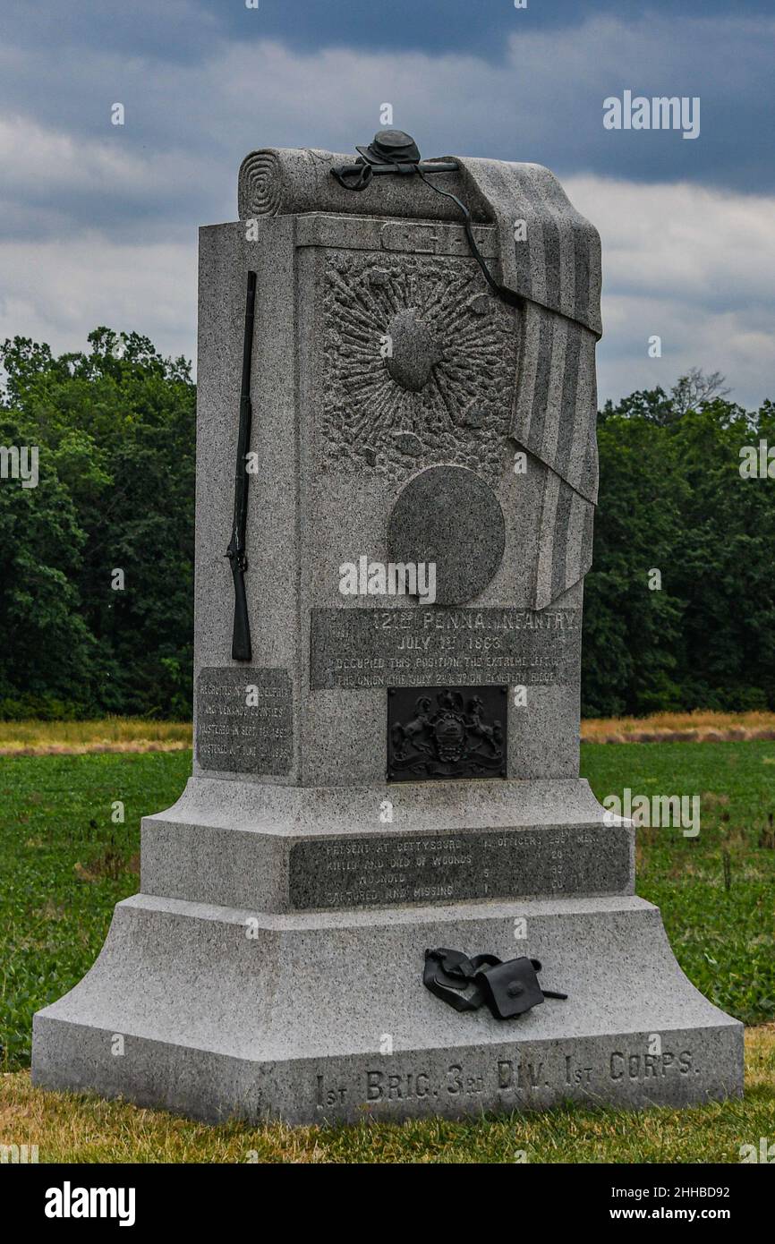 Monument to the 121st Pennsylvania Volunteer Infantry Regiment ...