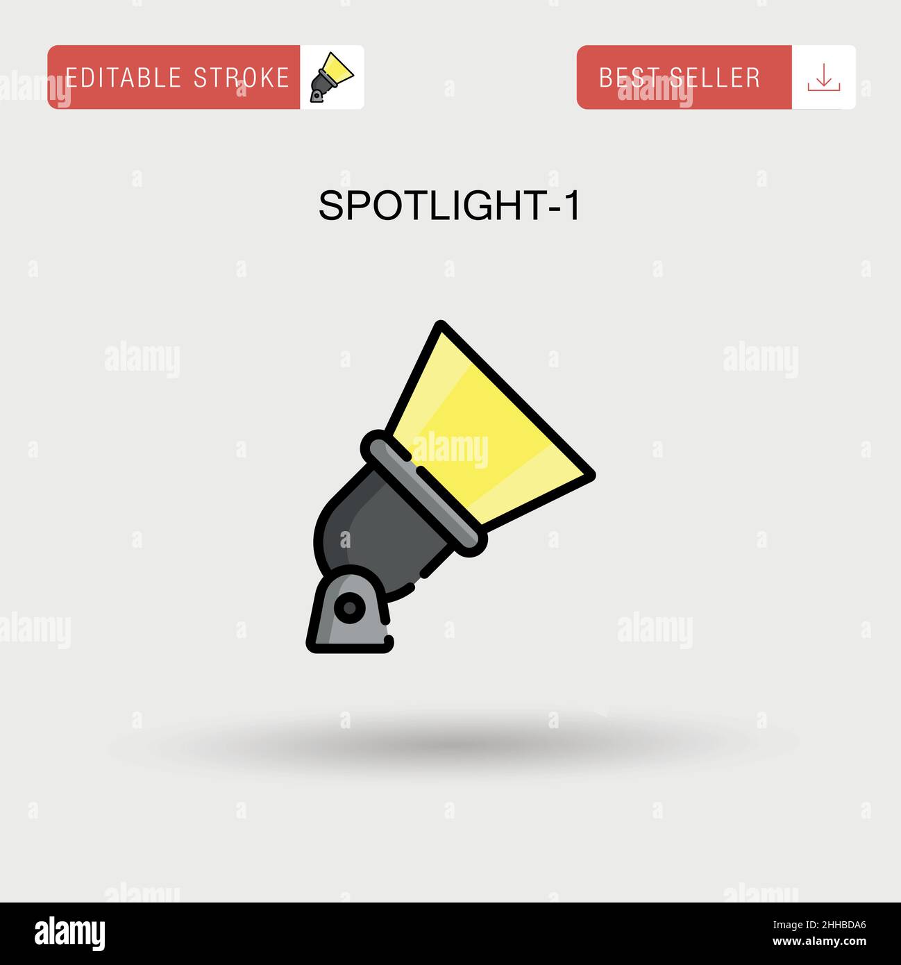 Spotlight-1 Simple vector icon Stock Vector Image & Art - Alamy