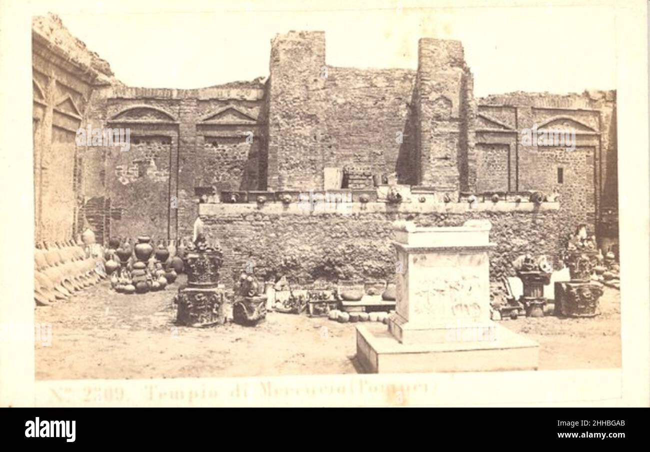 Sommer, Giorgio (1834-1914) & Behles, Edmund (1841-1924) - n. 2309 - Tempio di Mercurio (Pompei). Stock Photo