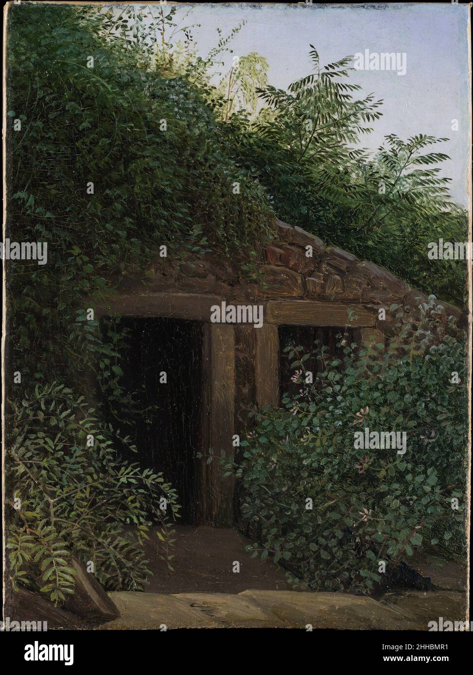 An Overgrown Mineshaft ca. 1824 Carl Gustav Carus German Carus was a leading painter of German Romanticism, second in importance only to his close friend Caspar David Friedrich. He was a multitalented man: a correspondent of Goethe's, theorist, writer on art, medical professor, royal physician, and notable scientist. His now-famous Nine Letters on Landscape Painting (1831) reflects his changing attitude toward nature. Having initially embraced a religio-mystical Romanticism, one that was nurtured by his friendship with Friedrich, Carus then changed course, moving toward greater objectivity and Stock Photo