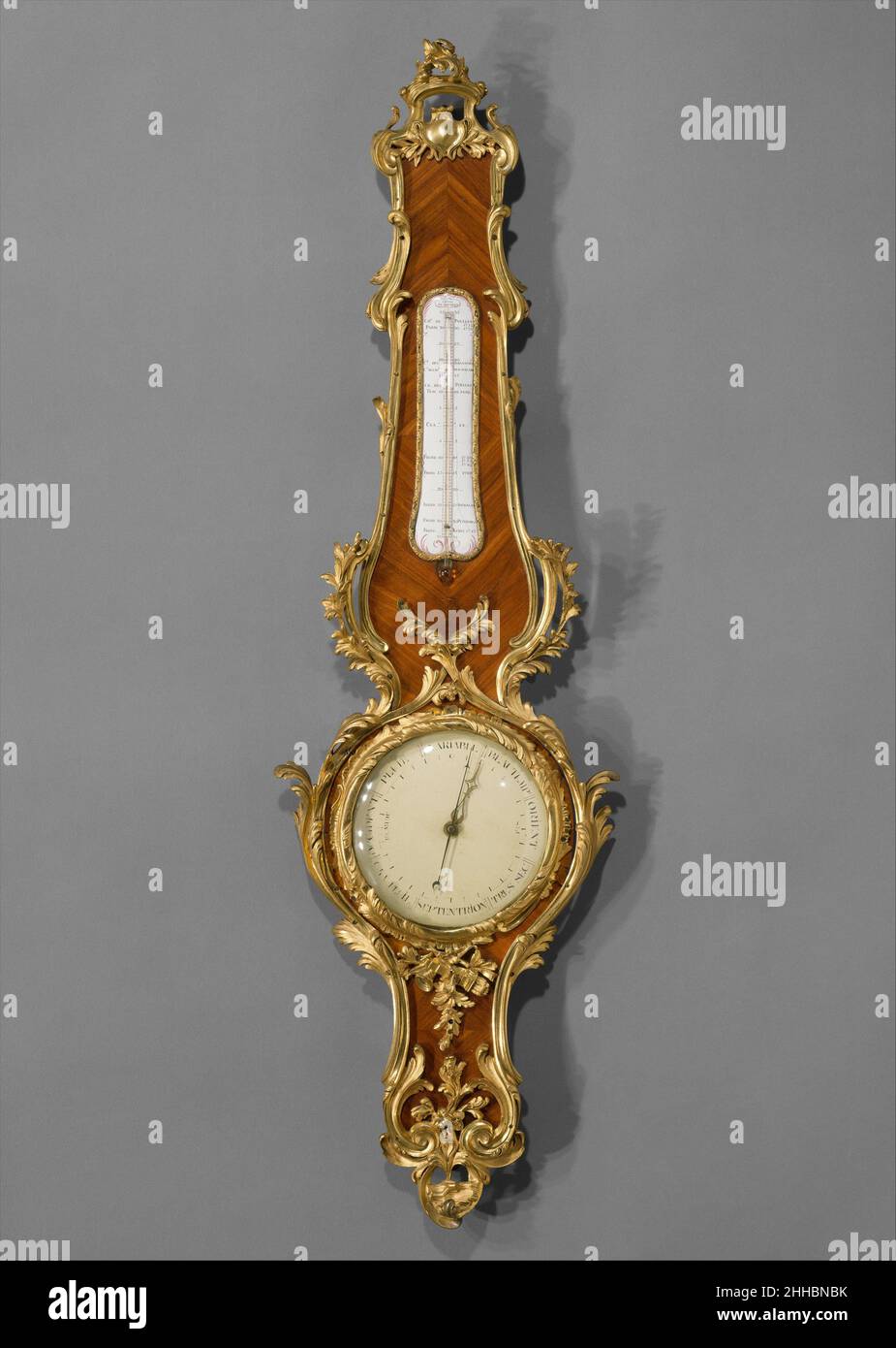Thermometer, Barometer and Wall Clock by F. Berthoud, Paris, Louis