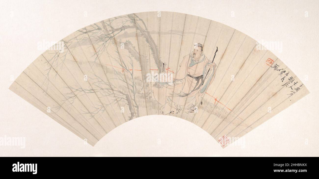 Scholar in the Wind ca. 1880 Ren Xun Chinese Ren Xun first studied