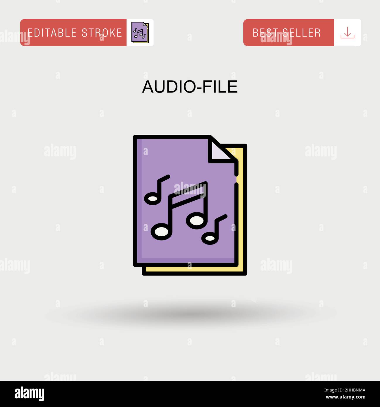 Audio-file Simple vector icon. Stock Vector