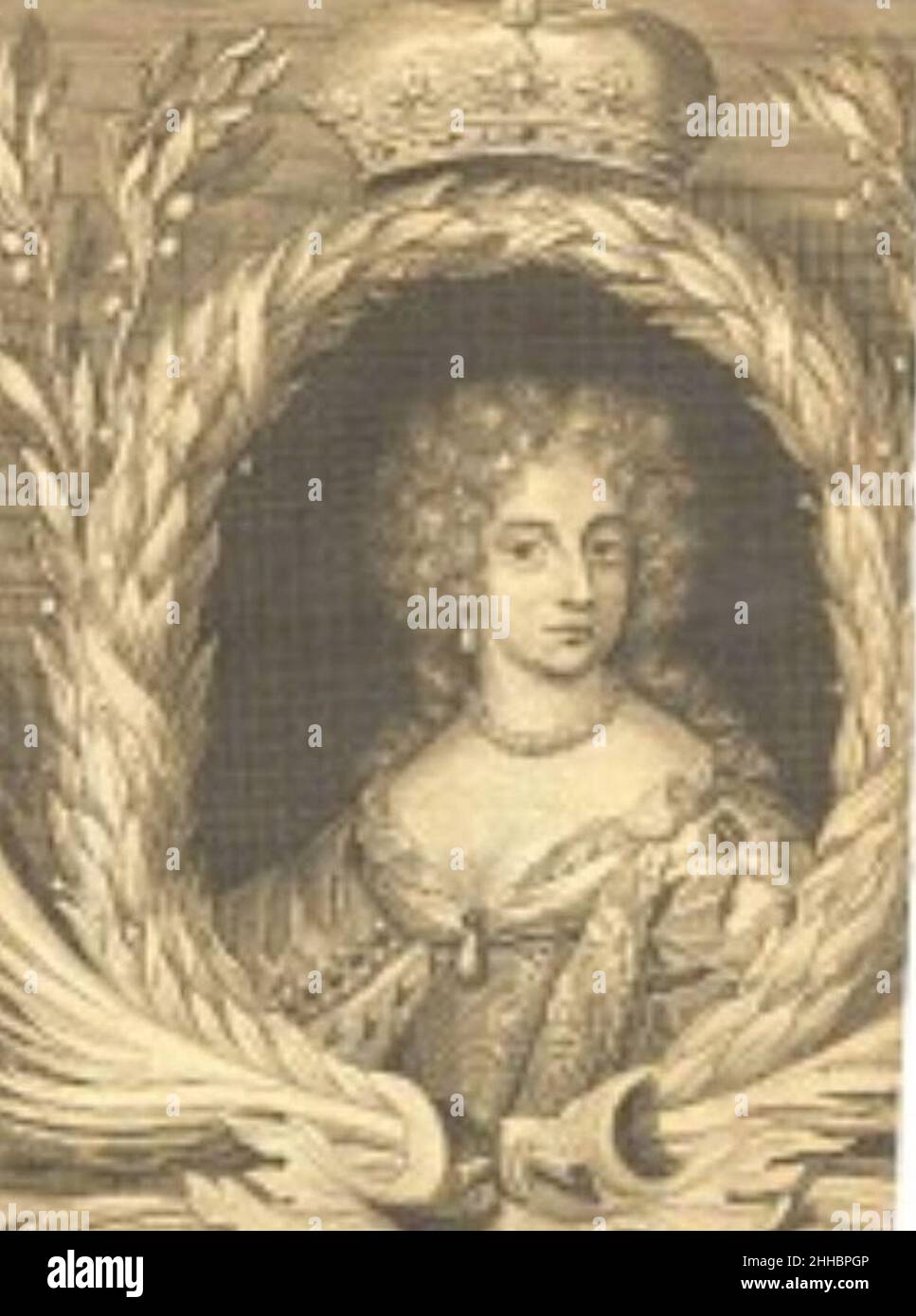 Sophia Amalia of Nassau-Siegen, duchess of Courland. Stock Photo