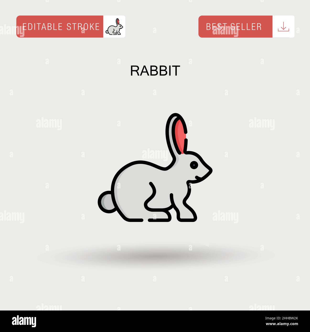 Rabbit Simple vector icon Stock Vector Image & Art - Alamy