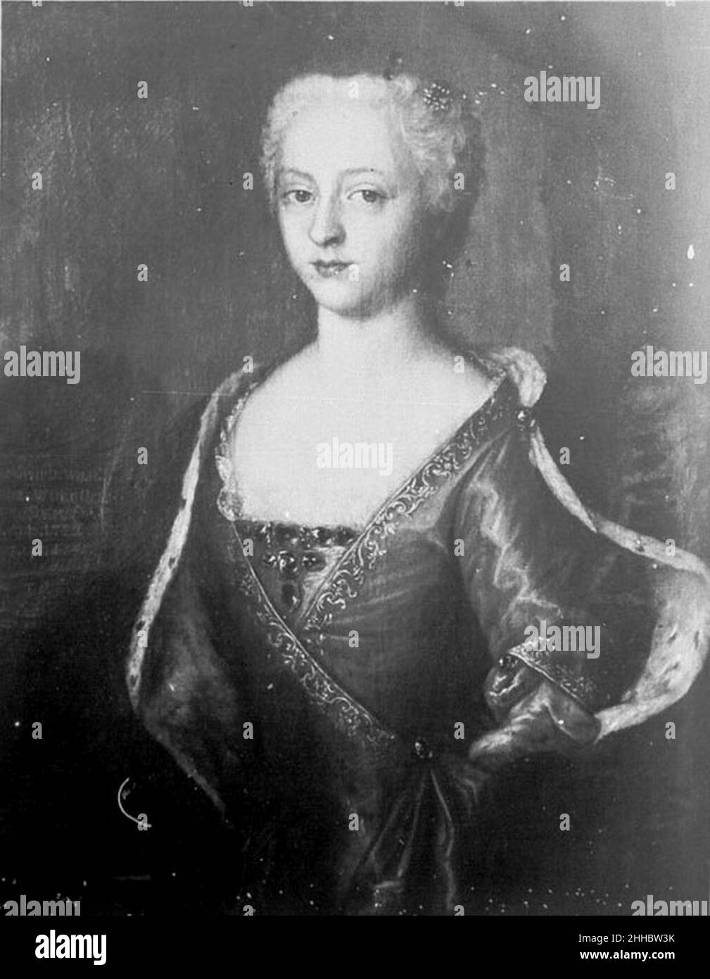 Sophie Wilhelmine, Herzogin zu Württemberg-Öls, geborene Gräfin zu Solms-Laubach. Stock Photo