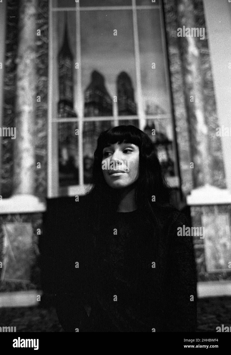 Buffy Sainte-Marie at a recording studio in NYC, 1964 Stock Photo