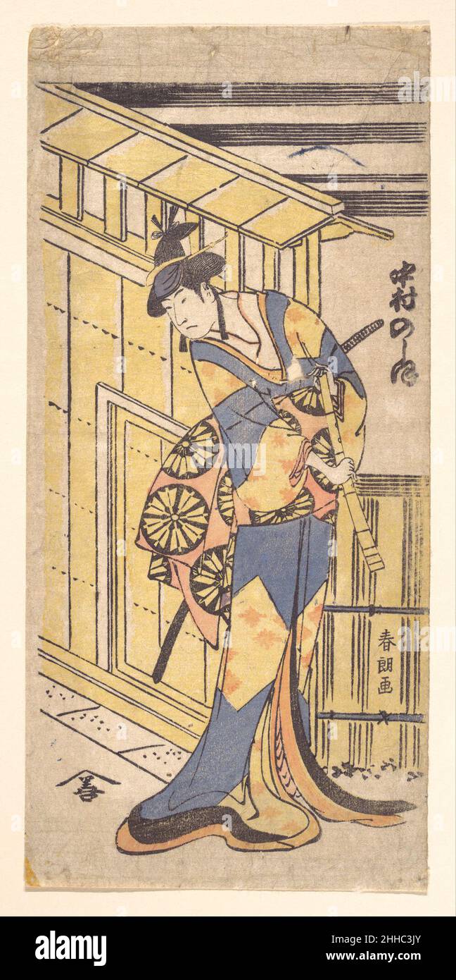 The Actor Nakamura Noshio II, in Female Role, Holding a Shakuhachi