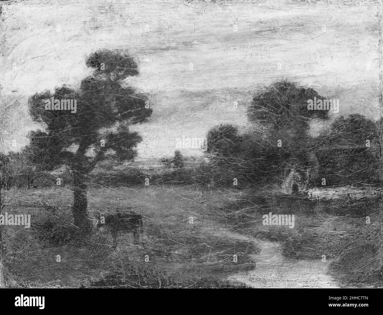 Pasture at Evening 1912–32 Formerly attributed to Albert Pinkham Ryder American. Pasture at Evening  10035 Stock Photo