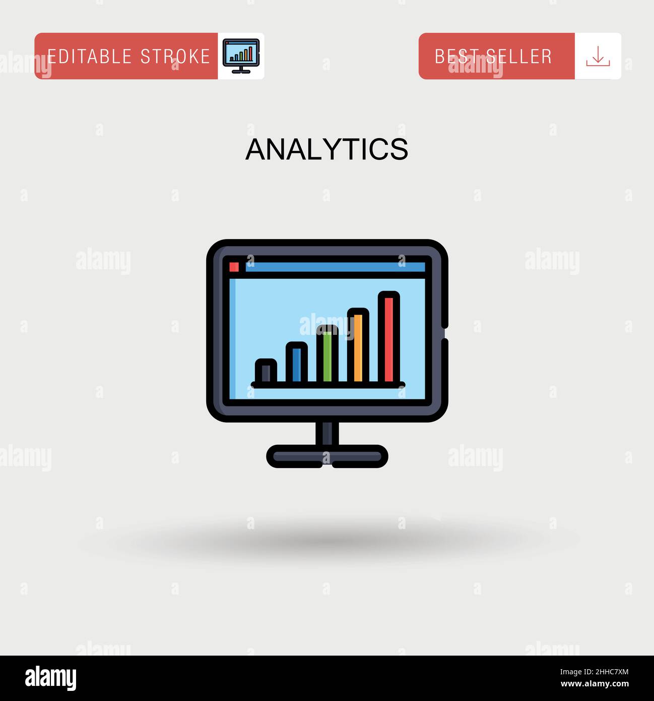 Analytics Simple vector icon Stock Vector Image & Art - Alamy