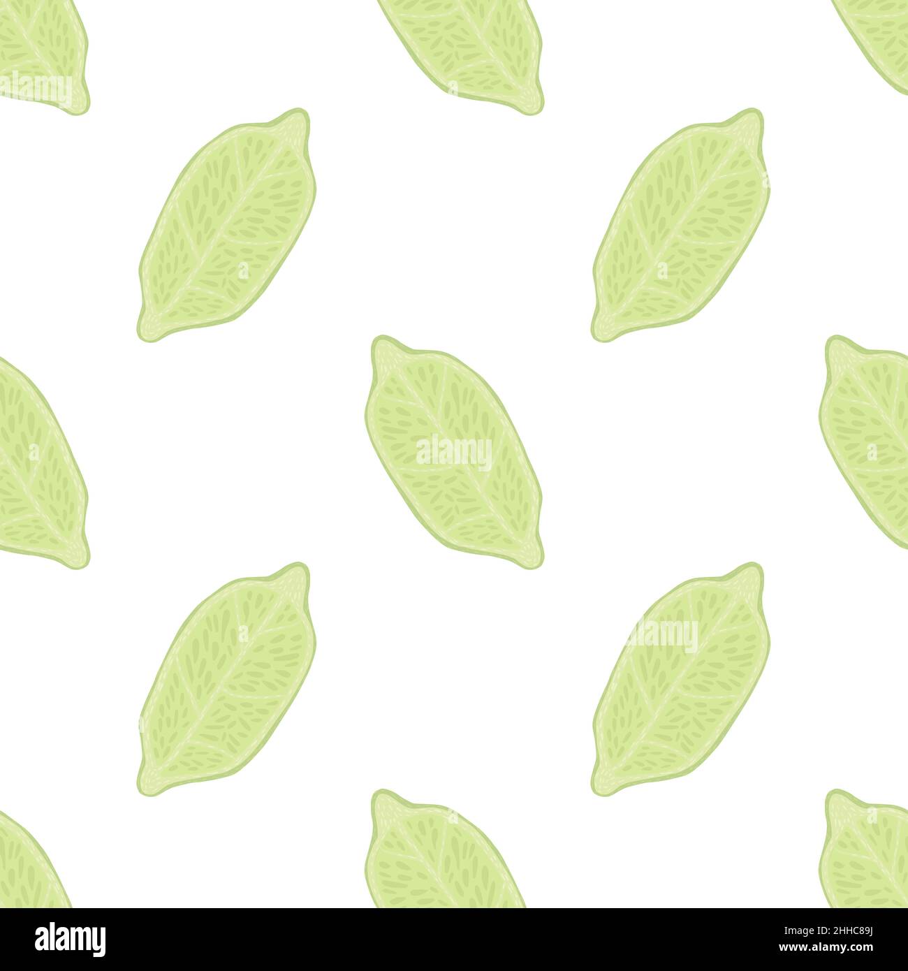 Seamless pattern in minimalistic style with lemon silhouettes. Light pastel tones food vitamin backdrop. Vector illustration for seasonal textile prin Stock Vector