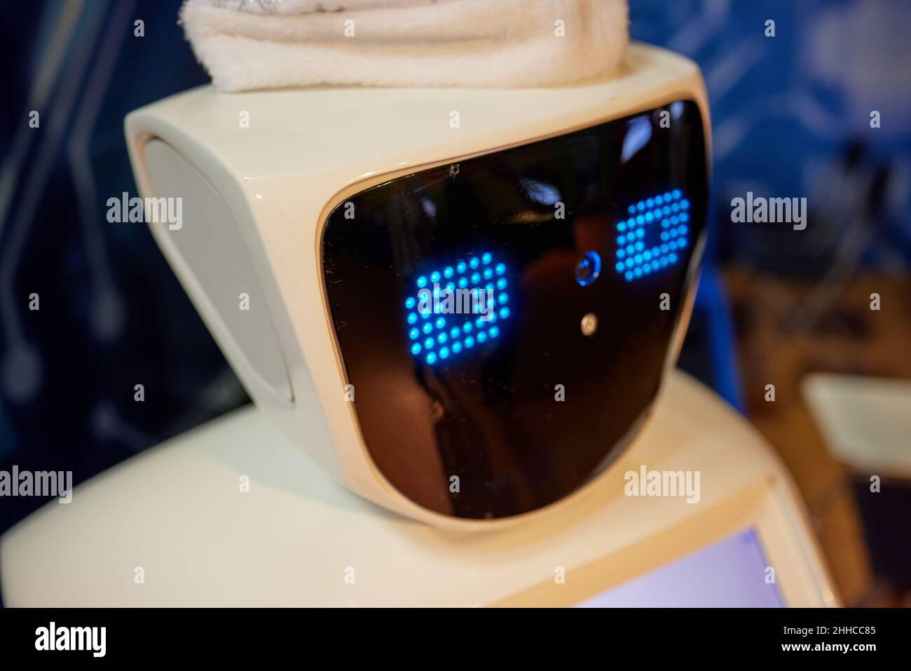 robot, autonomous programmable humanoid robot radio-controlled close-up ...