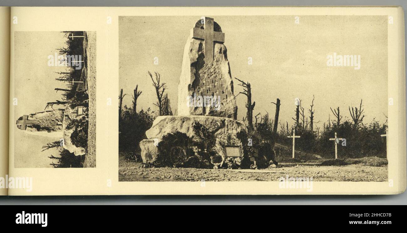 Souvenir de l'Ossuaire de Douaumont, les Champs de Bataille à Verdun P-FG-CP-01051-16. Stock Photo
