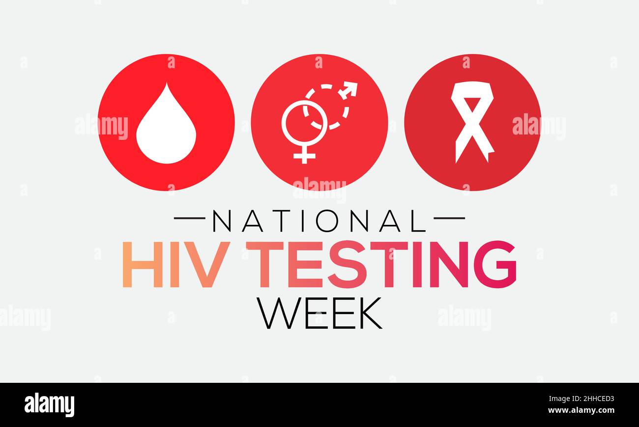 National HIV Testing Week. Medical concept vector template for banner
