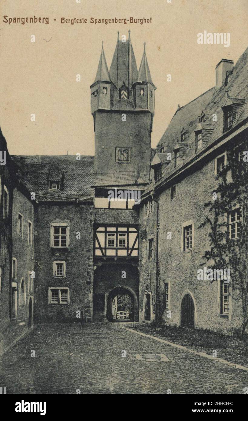 Spangenberg, Hessen - Schloss, Hof Stock Photo