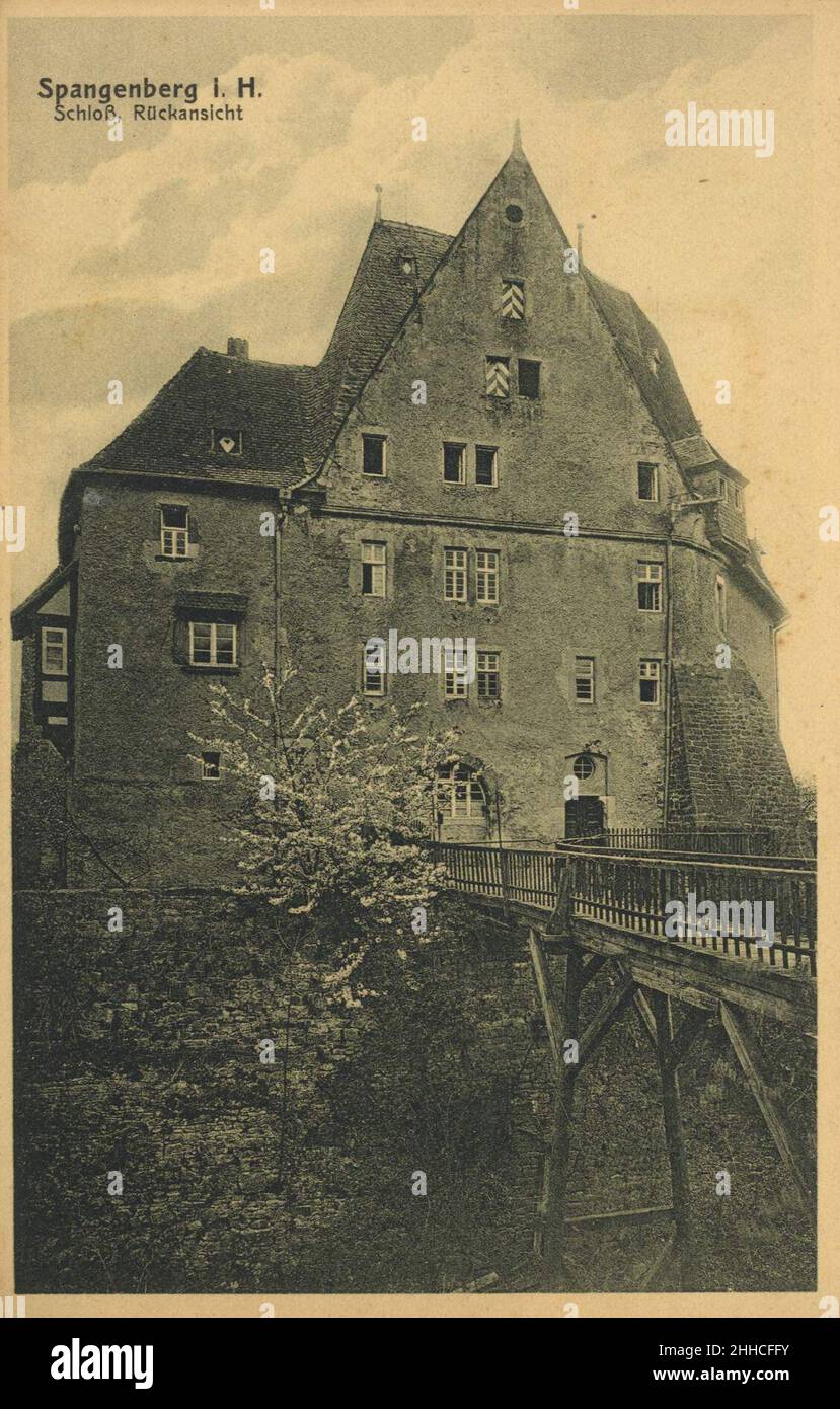 Spangenberg, Hessen - Schloss, Rückansicht Stock Photo
