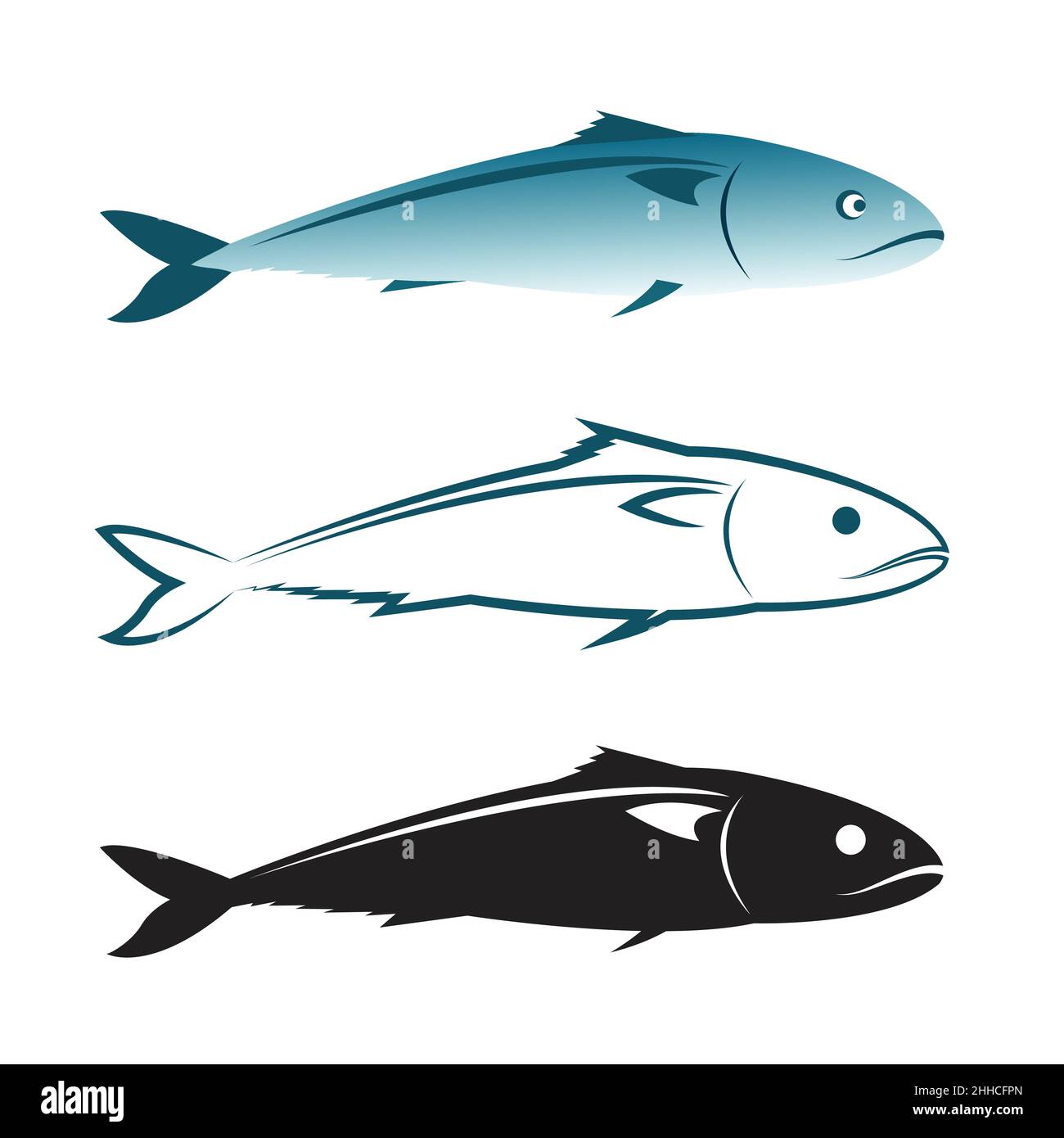 Vector of mackerel design on white background., Mackerel Icon., Vector