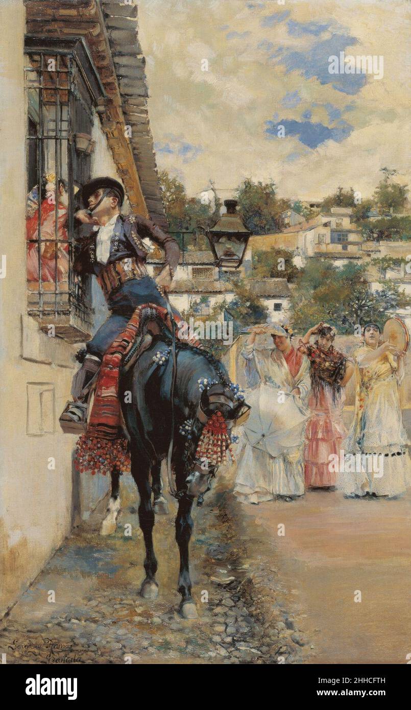 Spanish courtship by jose garcia ramos 1885 carmen thyssen-Bornemisza. Stock Photo