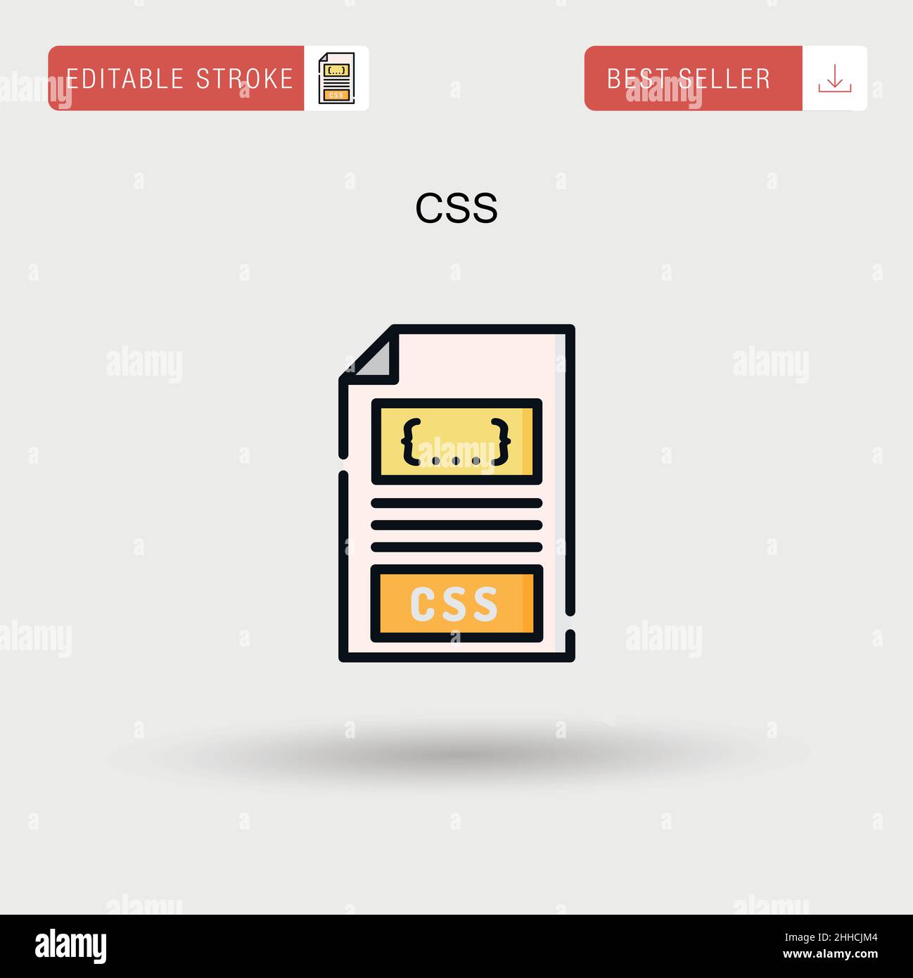 Css Simple vector icon Stock Vector Image & Art - Alamy