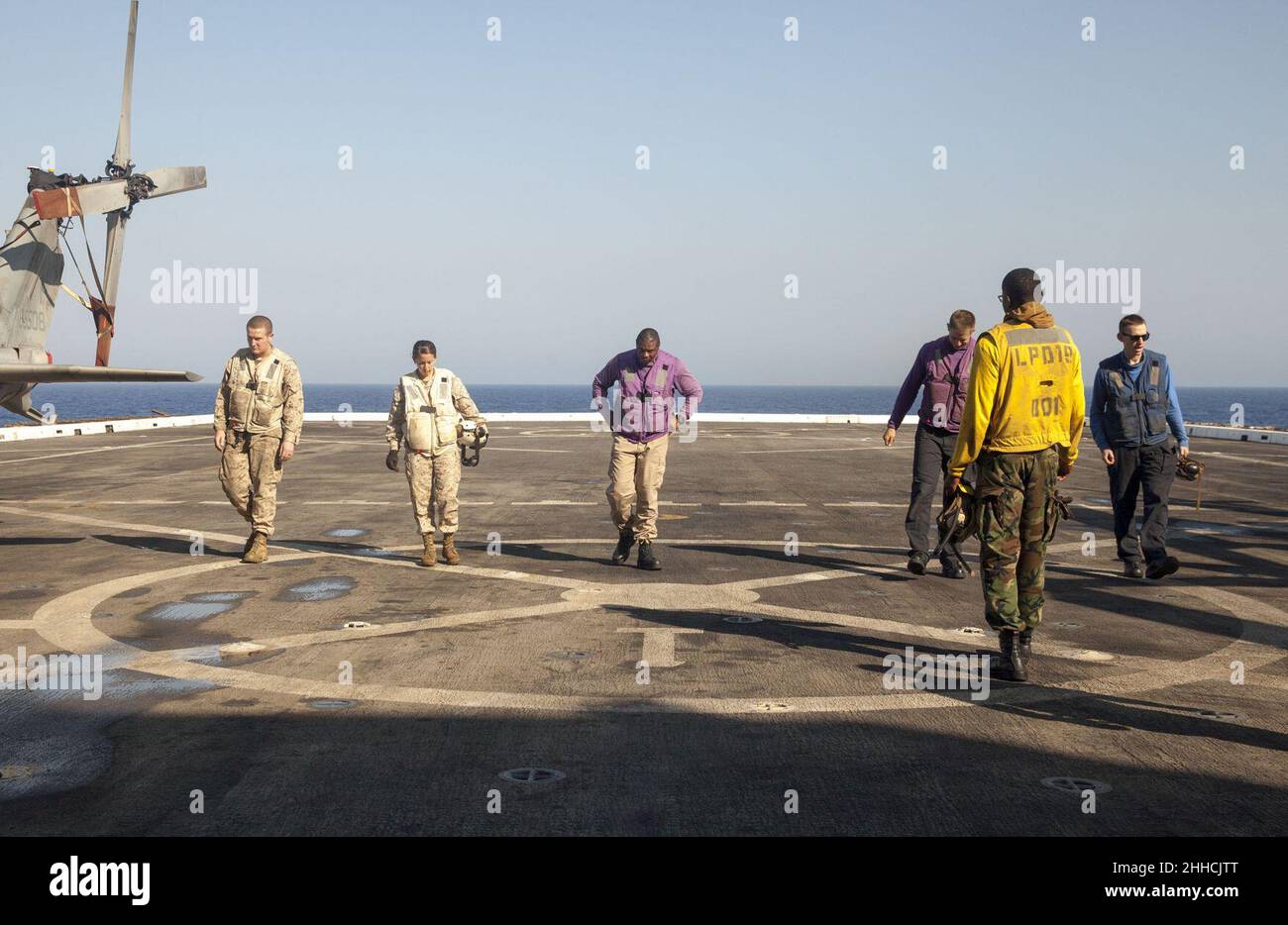 Special Purpose MAGTF-CR-AF visits LPD 19 (35124447581). Stock Photo